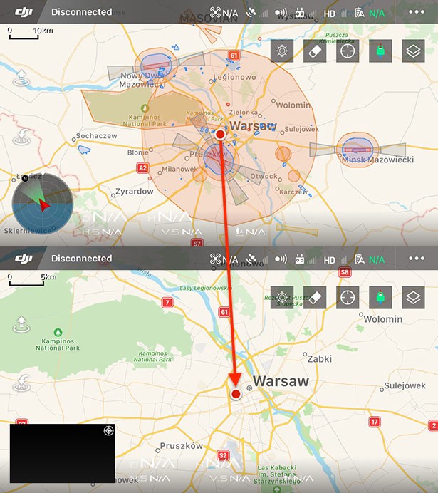 dji nfz map