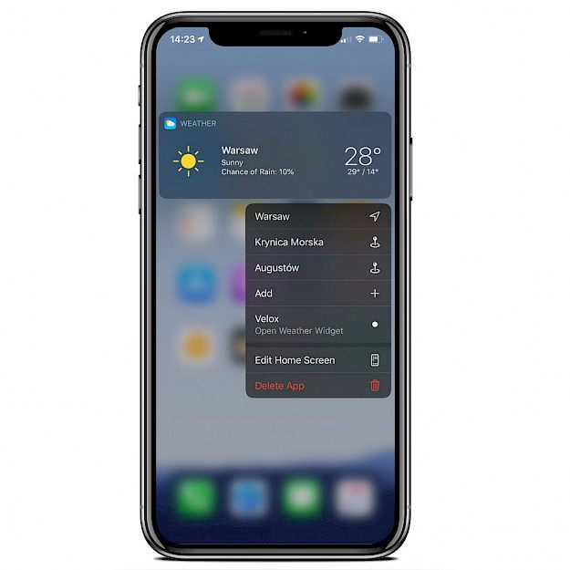 Edit iOS 13 widgets