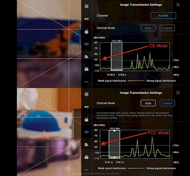 FCC Mode and CE Mode in Mavic 2