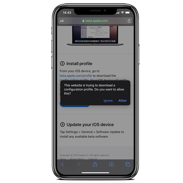 download ios 14 beta profile
