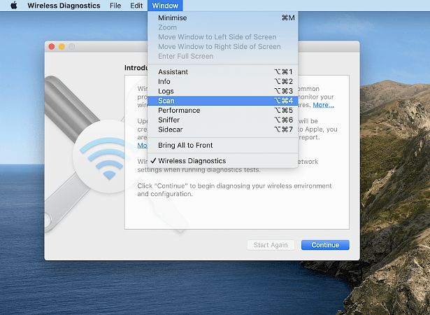wifi channel scanner mac