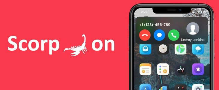 Scorpion tweak adds new iPhone incoming call interface
