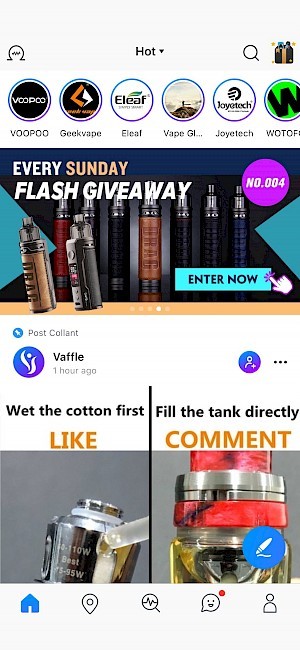 Sunday Flsh giveaway in Vaffle app