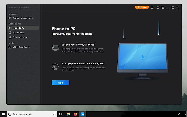 EaseUS MobiMover Free Phone to PC