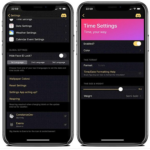 April tweak Settings