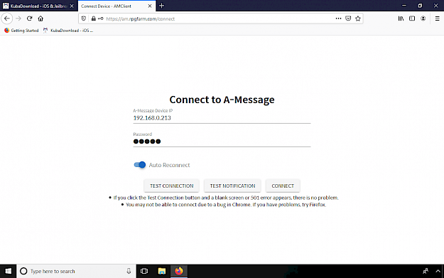 A-Message tweak on Firefox Windows