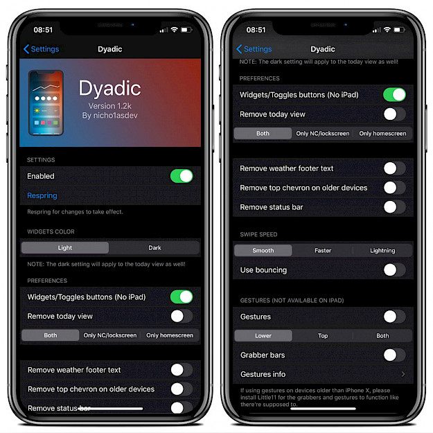 Dyadic tweak