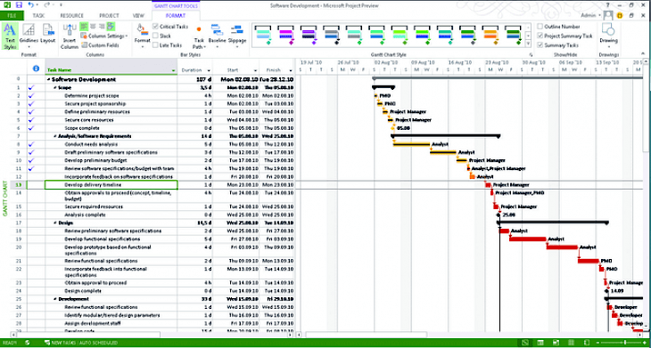 microsoft project system requirements