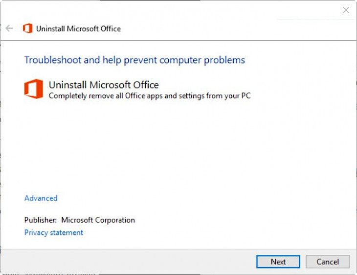 microsoft software removal tool