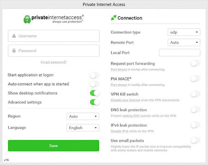 private internet access utorrent settings