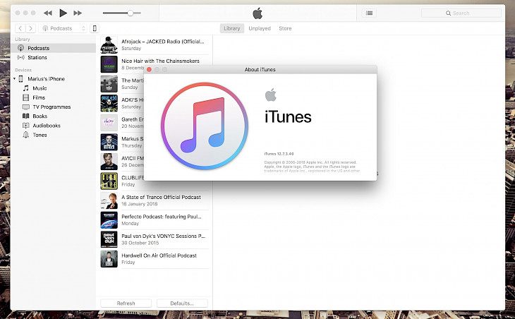 iTunes 12.7.3 (64-bit)
