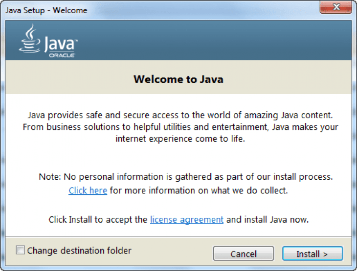 java version 8 update 251 64 bit