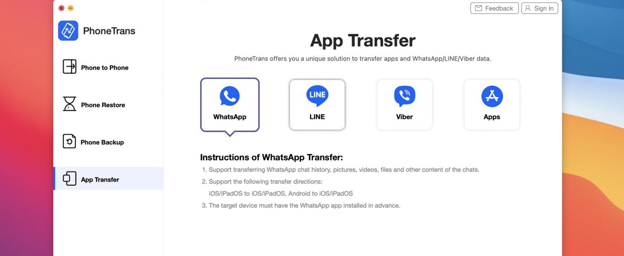 phonetrans android to iphone