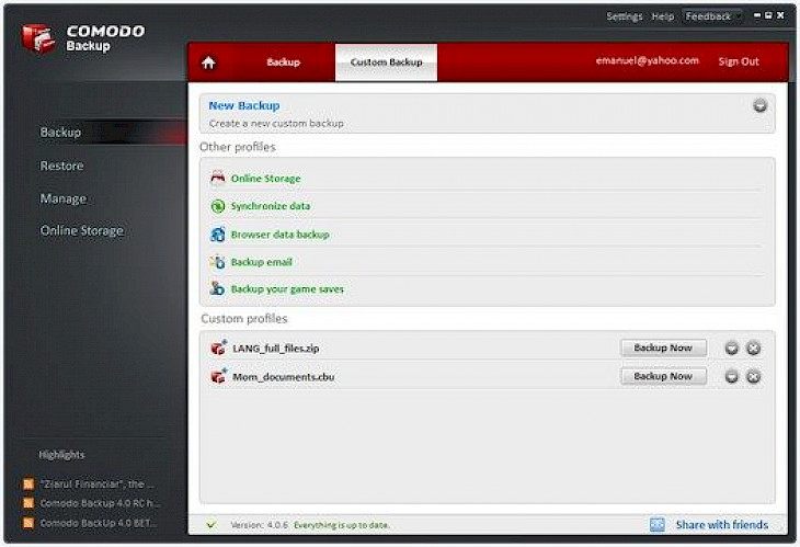 Comodo Backup