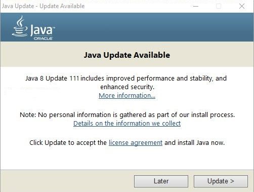 java update