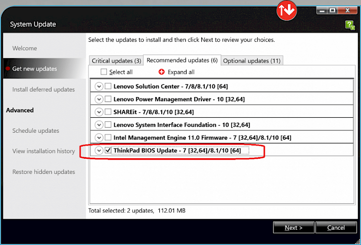 Lenovo System Update