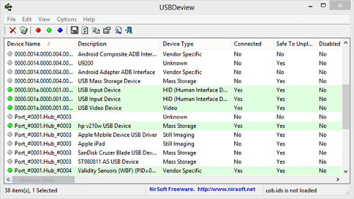 USBDeview (64-bit)