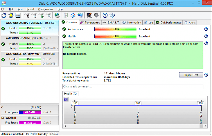 windows disk health