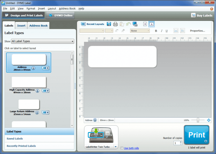 dymo label writer software