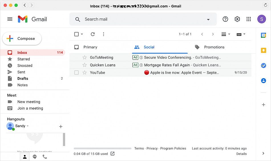 gmail client for mac with calendar service