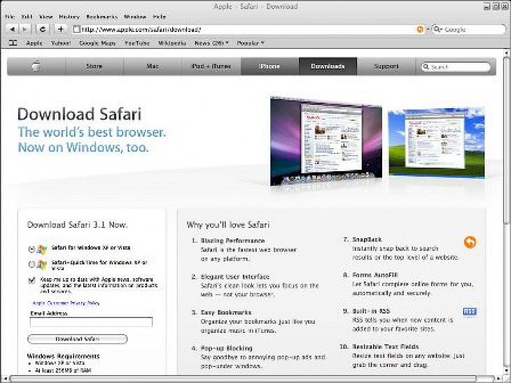 best place to download safari for windows