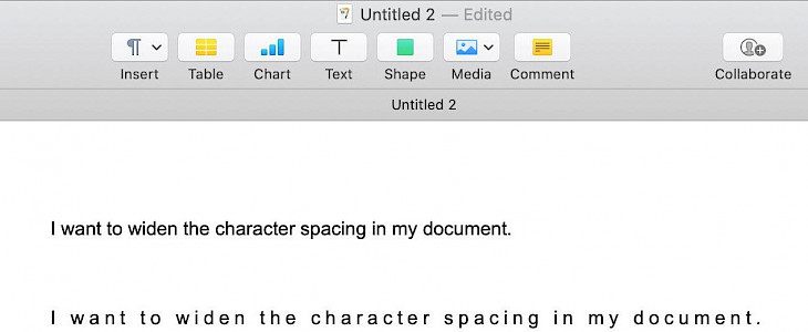 How to change character and line spacing in Pages on Mac