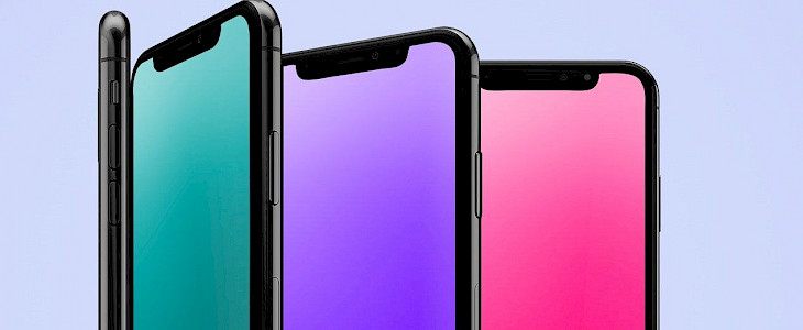 Multicolor gradient wallpapers pack for iPhone