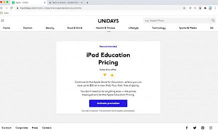 uk apple student discount