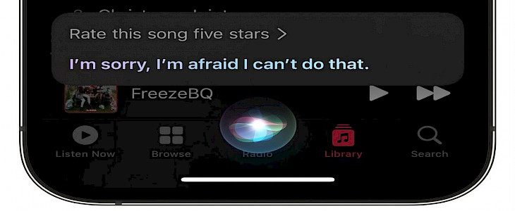 iOS 15.2: Siri is no longer able to rate Songs on voice command