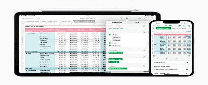 iPhone: How to create pivot tables